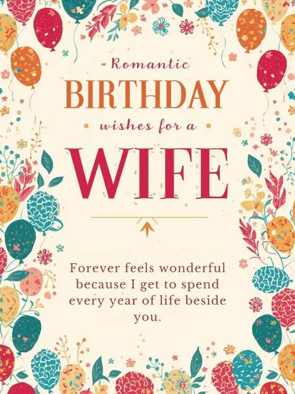 Romantic Birthday Wishes for a Wife