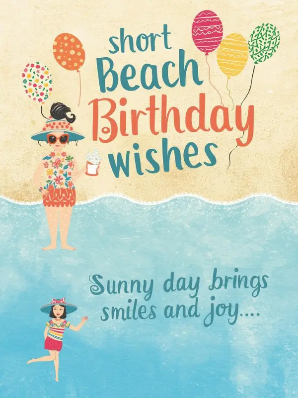 Short Beach Birthday Wishes