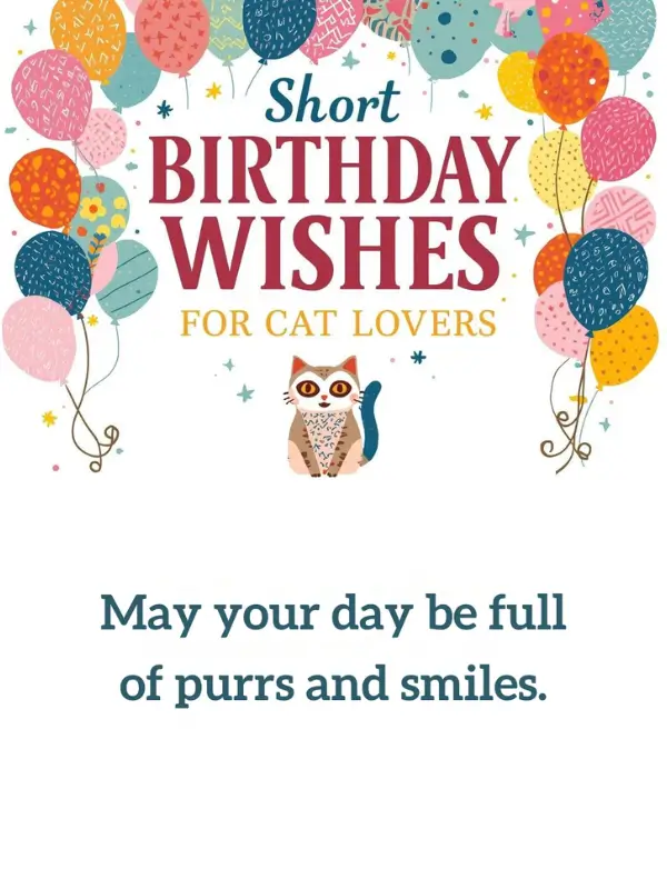 Short Birthday Wishes for Cat Lovers