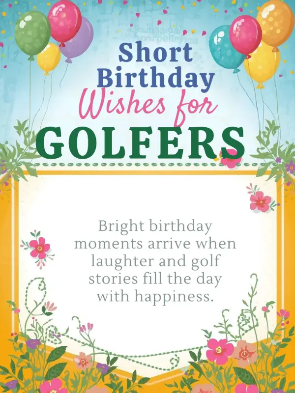 Short Birthday Wishes for Golfers