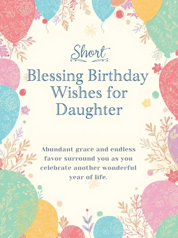 Short Blessing Birthday Wishes for Daughter