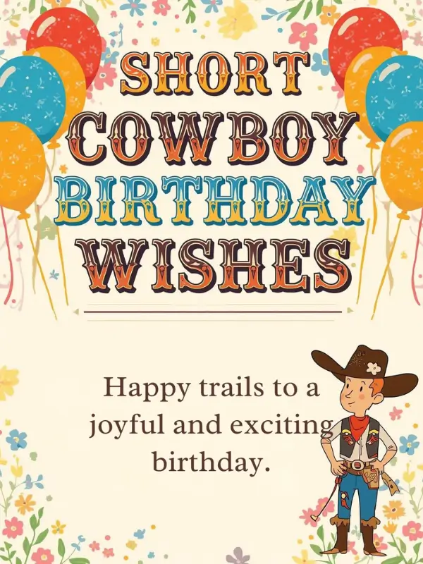 Short Cowboy Birthday Wishes