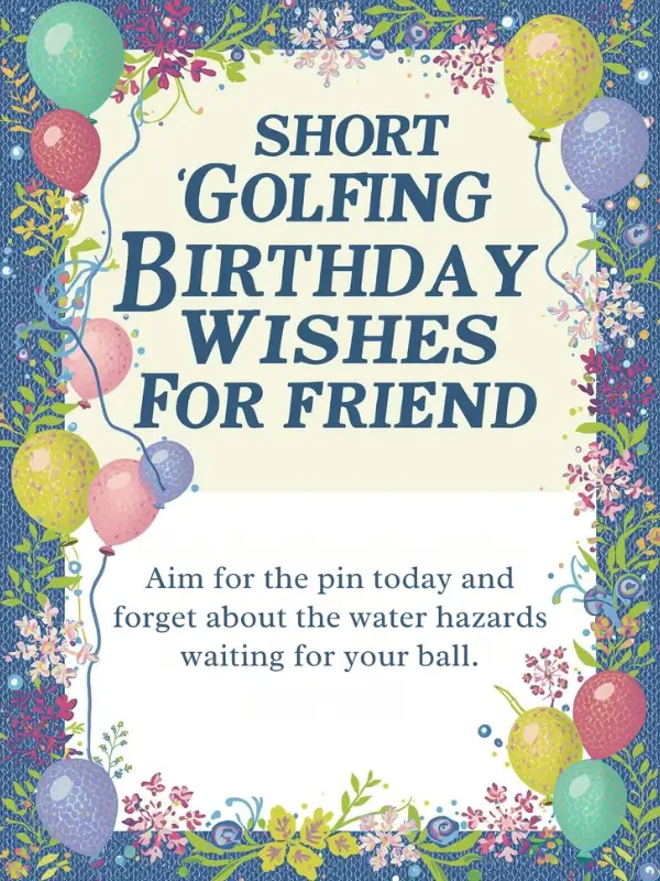 Short Golfing Birthday Wishes for Friend
