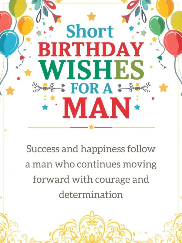 Short Birthday Wishes for a Man