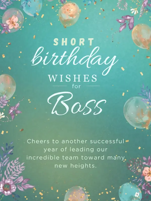 Short Birthday Wishes for Boss