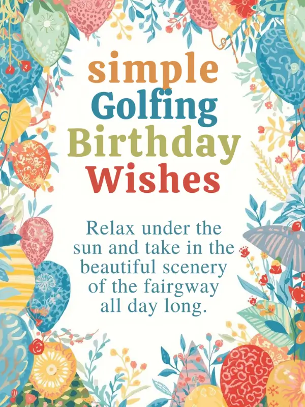 Simple Golfing Birthday Wishes