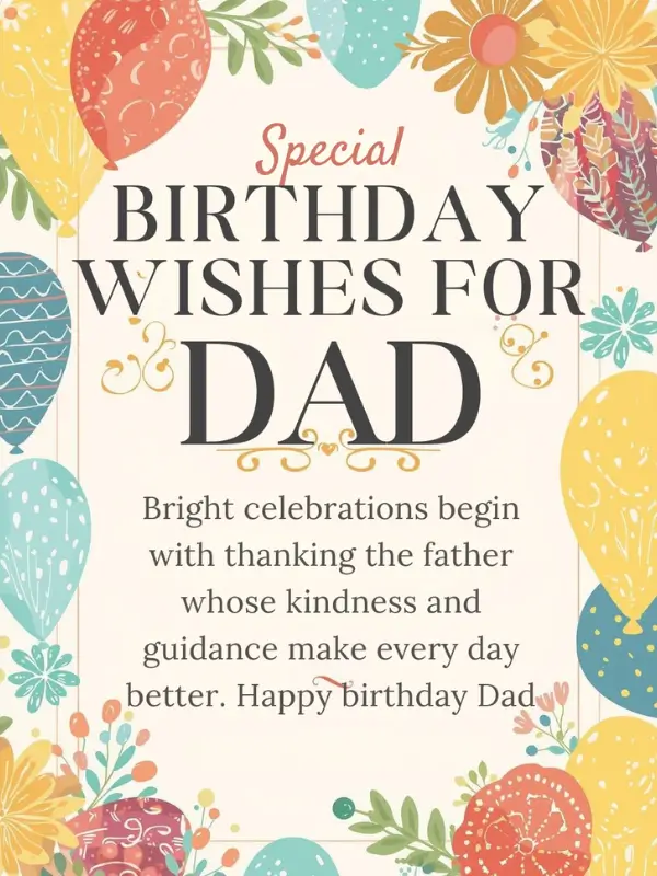 Special Birthday Wishes for Dad