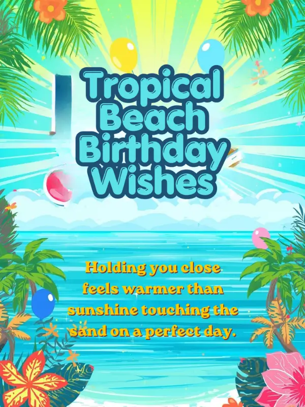Tropical Beach Birthday Wishes