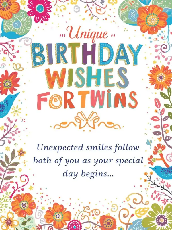 Unique Birthday Wishes for Twins