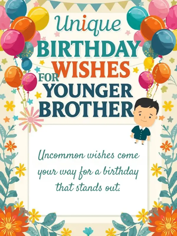 Unique Birthday Wishes for Younger Brother
