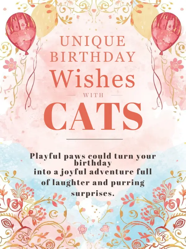 Unique Birthday Wishes with Cats
