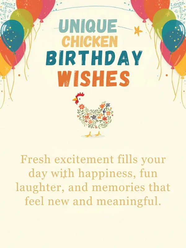 Unique Chicken Birthday Wishes
