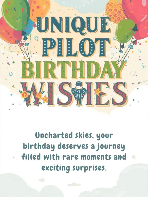 Unique Pilot Birthday Wishes