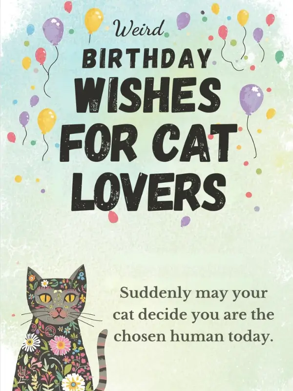 Weird Birthday Wishes for Cat Lovers