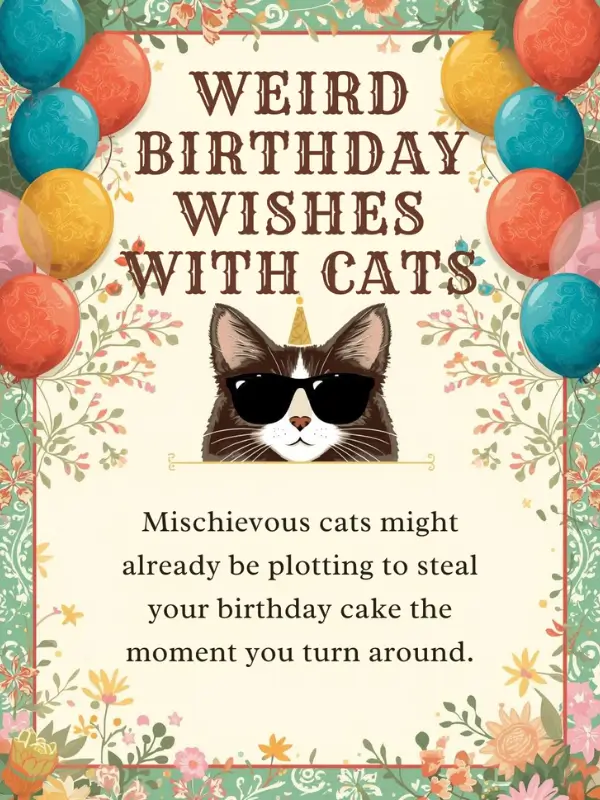 Weird Birthday Wishes with Cats