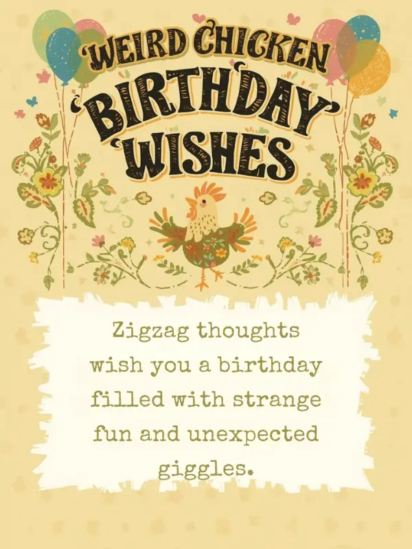 Weird Chicken Birthday Wishes