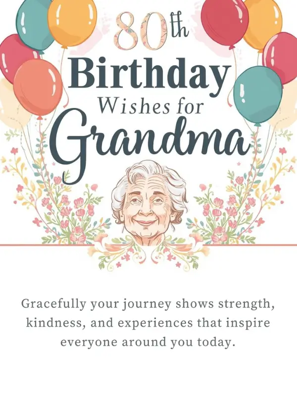 80th Birthday Wishes for Grandma