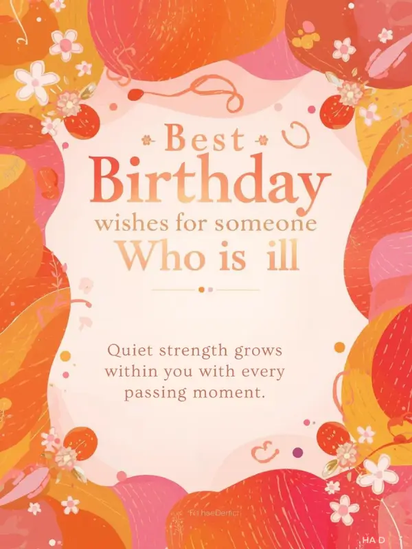 Best Birthday Wishes for Someone Who Is Ill