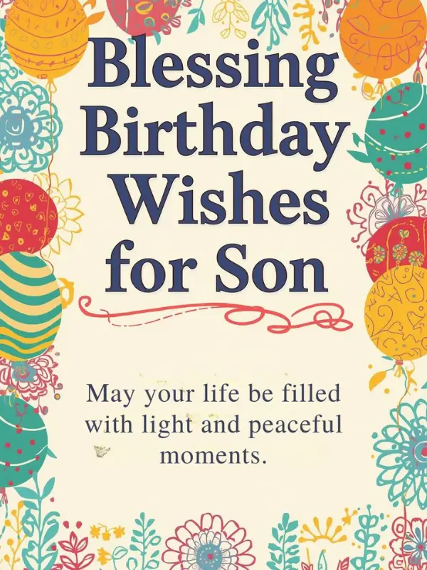 Blessing Birthday Wishes for Son