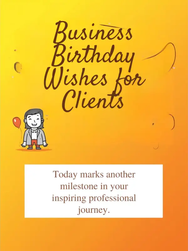 Business Birthday Wishes for Clients