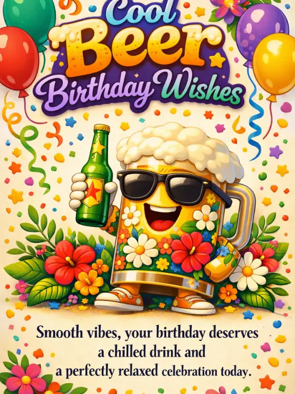 Cool Beer Birthday Wishes