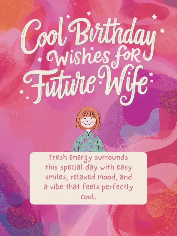 Cool Birthday Wishes for Future Wife