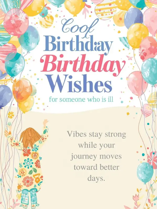 Cool Birthday Wishes for Someone Who Is Ill