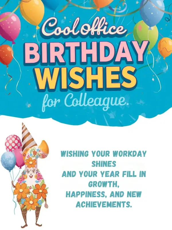 Cool Office Birthday Wishes for Colleague