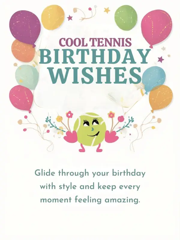 Cool Tennis Birthday Wishes