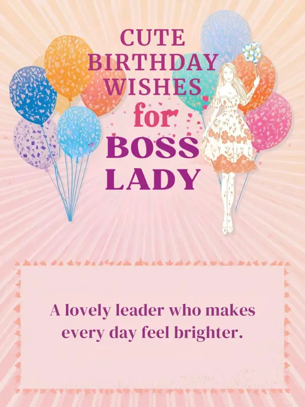 Cute Birthday Wishes for Boss Lady