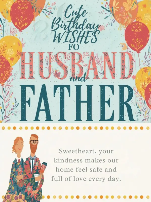 Cute Birthday Wishes for Husband and Father