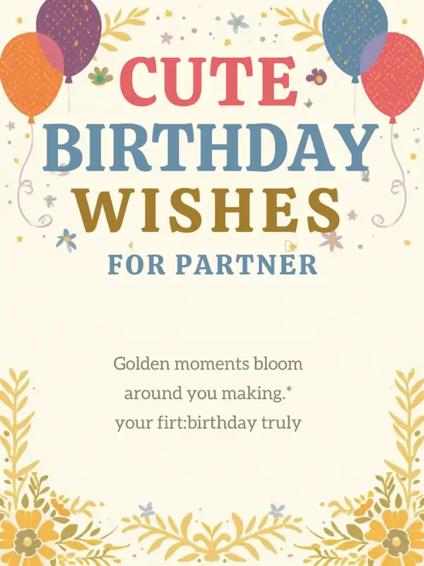 Cute Birthday Wishes for Partner