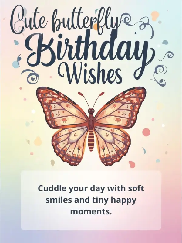Cute Butterfly Birthday Wishes