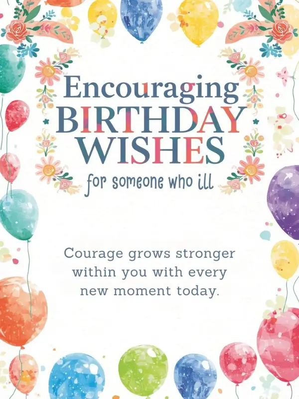 Encouraging Birthday Wishes for Someone Who Is Ill