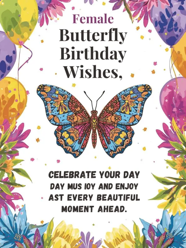Female Butterfly Birthday Wishes
