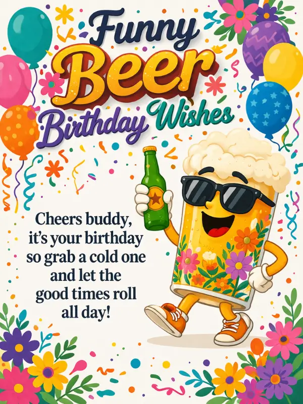 Funny Beer Birthday Wishes