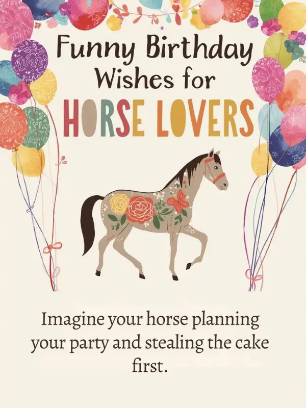 Funny Birthday Wishes for Horse Lovers