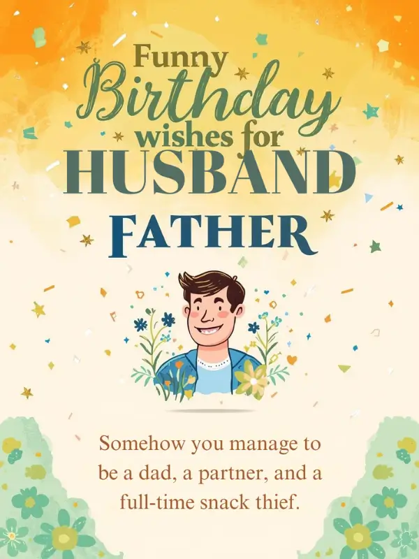 Funny Birthday Wishes for Husband and Father