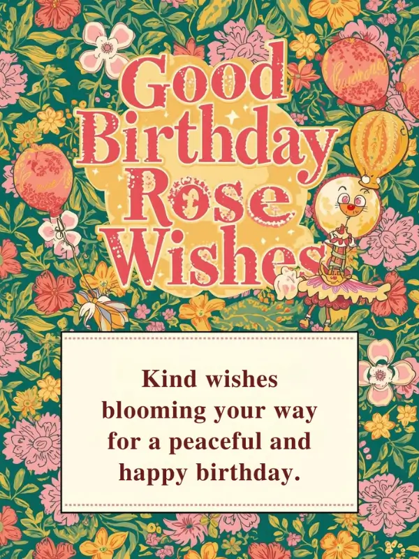 Good Birthday Rose Wishes