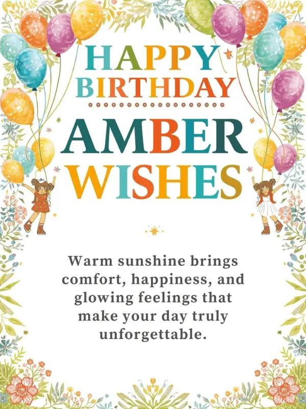 Happy Birthday Amber Wishes