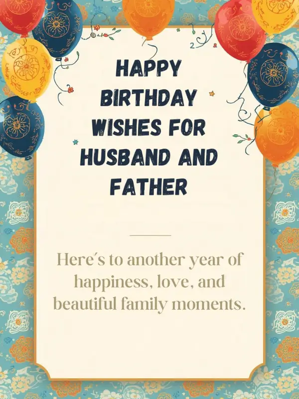 Happy Birthday Wishes for Husband and Father