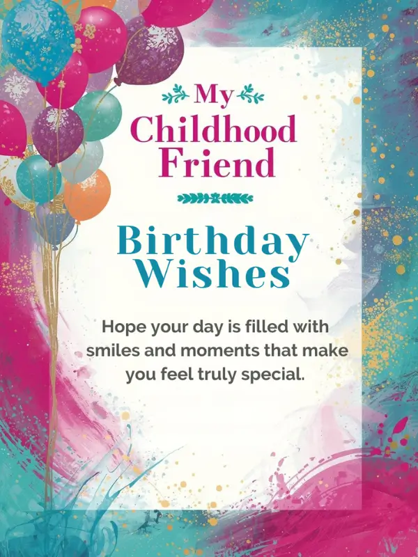 My Childhood Friend Birthday Wishes