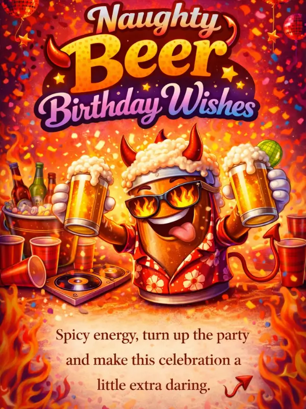Naughty Beer Birthday Wishes