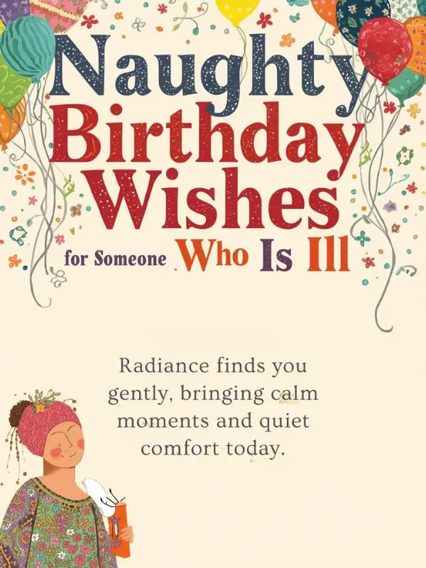 Naughty Birthday Wishes for Someone Who Is Ill
