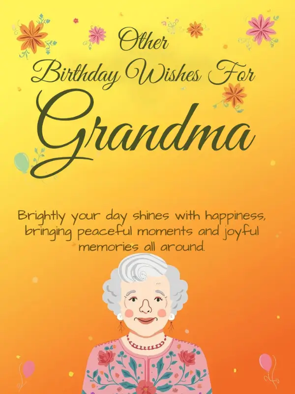 Other Birthday Wishes for Grandma