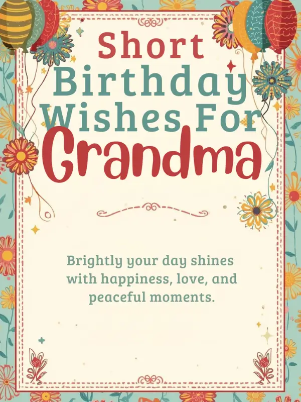 Short Birthday Wishes for Grandma