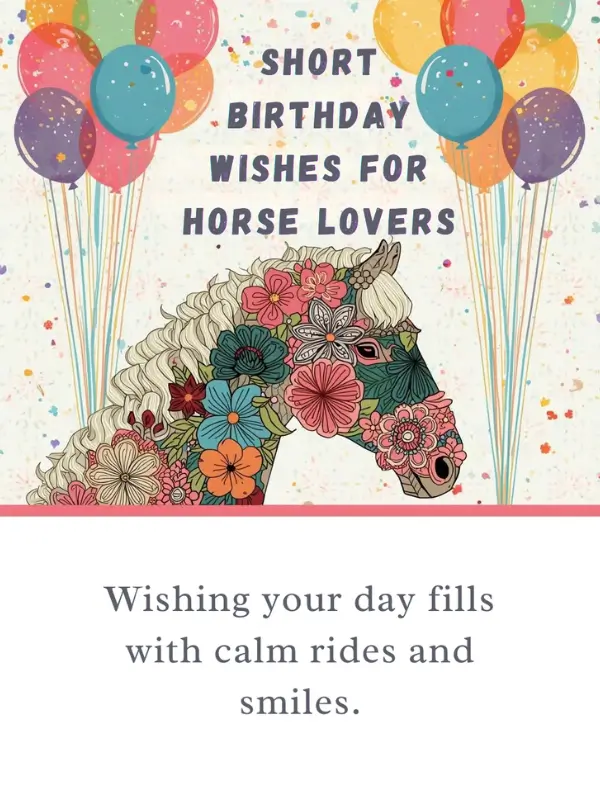 Short Birthday Wishes for Horse Lovers
