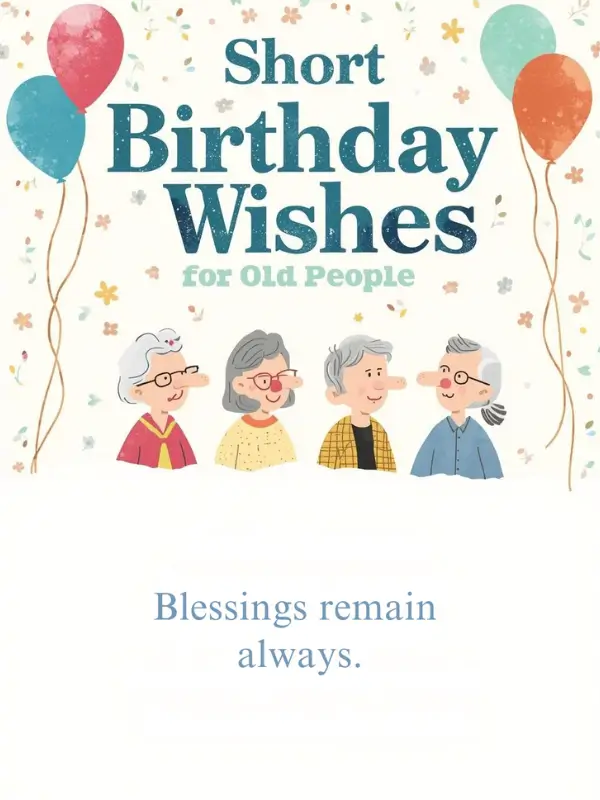 Short Birthday Wishes for Old People
