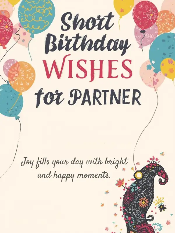 Short Birthday Wishes for Partner