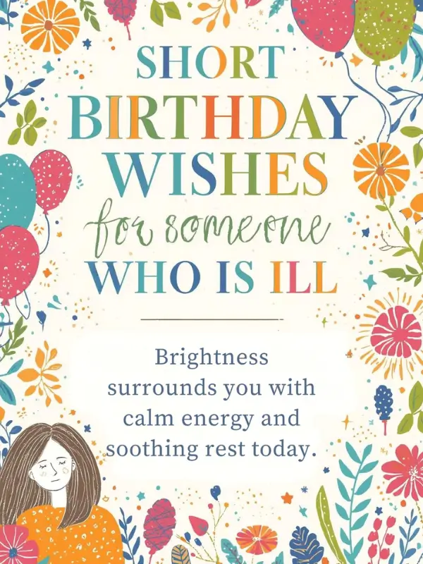 Short Birthday Wishes for Someone Who Is Ill